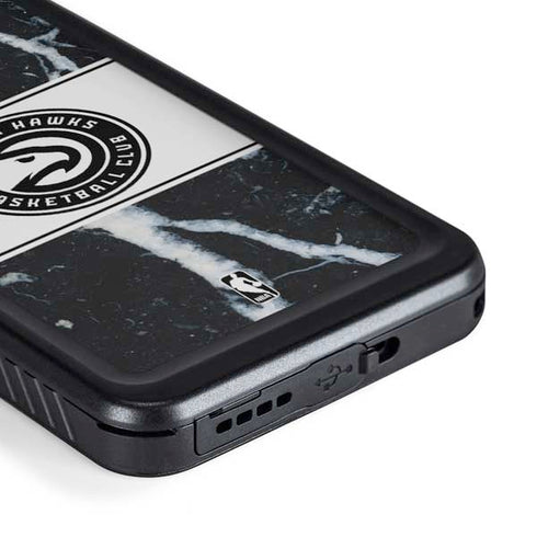 NBA Atlanta Hawks Marble Galaxy S23 Waterproof Case