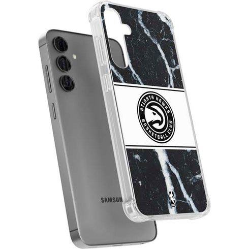 NBA Atlanta Hawks Marble Galaxy S24 Plus Clear Case