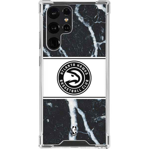 NBA Atlanta Hawks Marble Galaxy S24 Ultra Clear Case