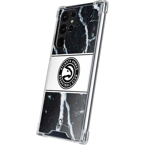 NBA Atlanta Hawks Marble Galaxy S24 Ultra Clear Case