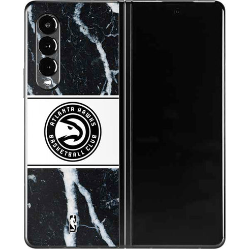 NBA Atlanta Hawks Marble Galaxy Z Fold3 5G Skin