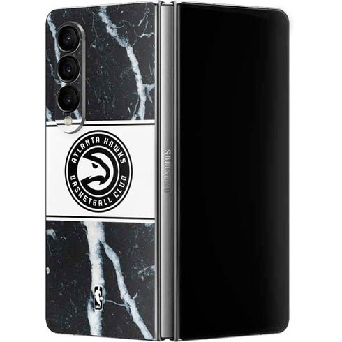 NBA Atlanta Hawks Marble Galaxy Z Fold4 5G Skin