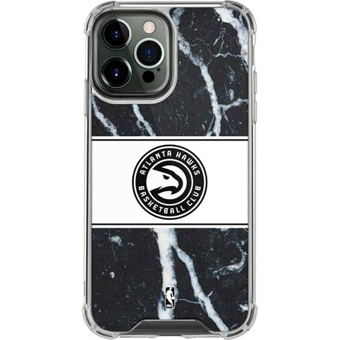 NBA Atlanta Hawks Marble iPhone 13 Pro Max Clear Case