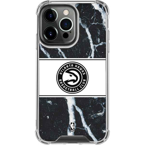NBA Atlanta Hawks Marble iPhone 14 Pro Clear Case