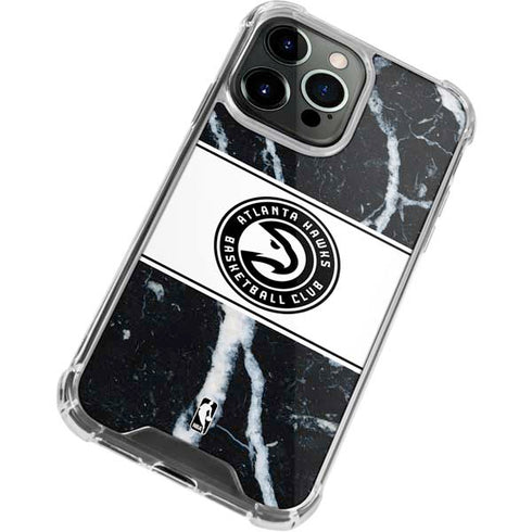 NBA Atlanta Hawks Marble iPhone 14 Pro Clear Case