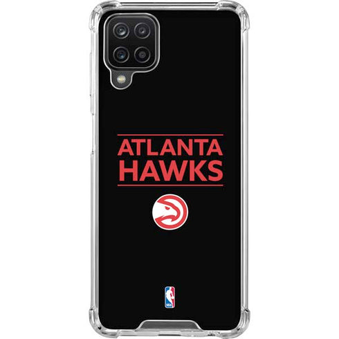 NBA Atlanta Hawks Standard - Black Galaxy A12 Clear Case