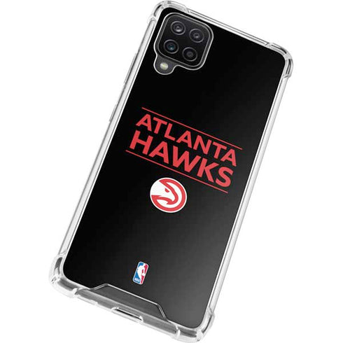 NBA Atlanta Hawks Standard - Black Galaxy A12 Clear Case