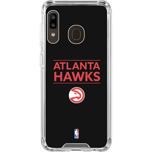 NBA Atlanta Hawks Standard - Black Galaxy A30 Clear Case