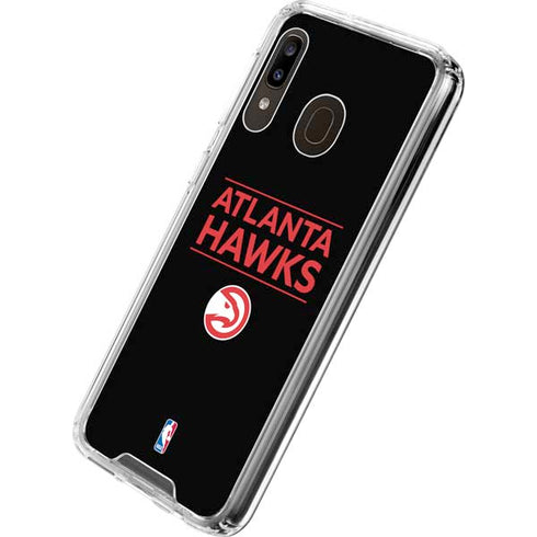 NBA Atlanta Hawks Standard - Black Galaxy A30 Clear Case