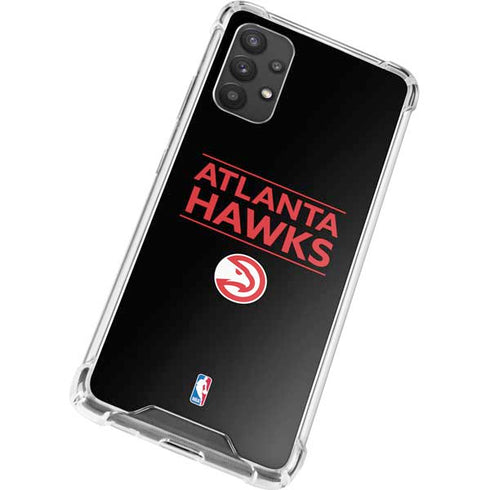 NBA Atlanta Hawks Standard - Black Galaxy A32 5G Clear Case