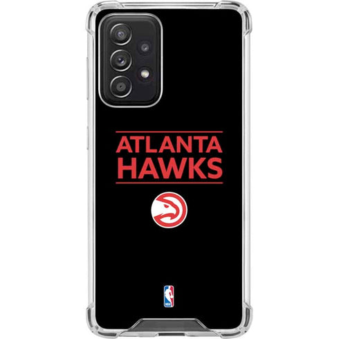 NBA Atlanta Hawks Standard - Black Galaxy A52 5G Clear Case