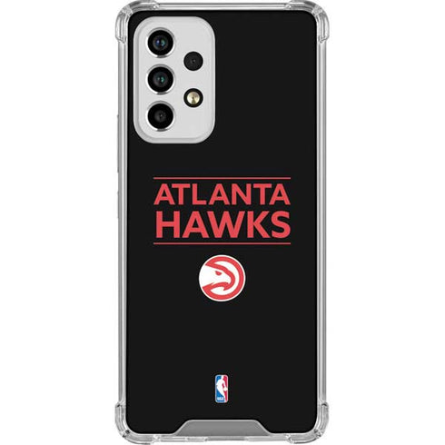 NBA Atlanta Hawks Standard - Black Galaxy A53 5G Clear Case