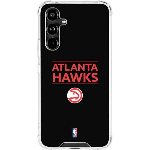 NBA Atlanta Hawks Standard - Black Galaxy A54 5G Clear Case