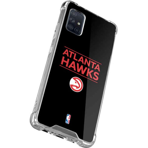 NBA Atlanta Hawks Standard - Black Galaxy A71 5G Clear Case