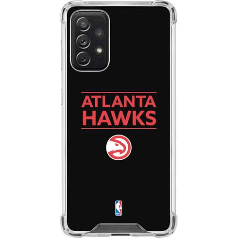 NBA Atlanta Hawks Standard - Black Galaxy A72 5G Clear Case