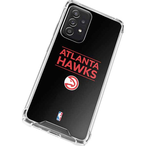 NBA Atlanta Hawks Standard - Black Galaxy A72 5G Clear Case