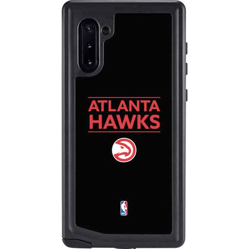 NBA Atlanta Hawks Standard - Black Galaxy Note 10 Waterproof Case