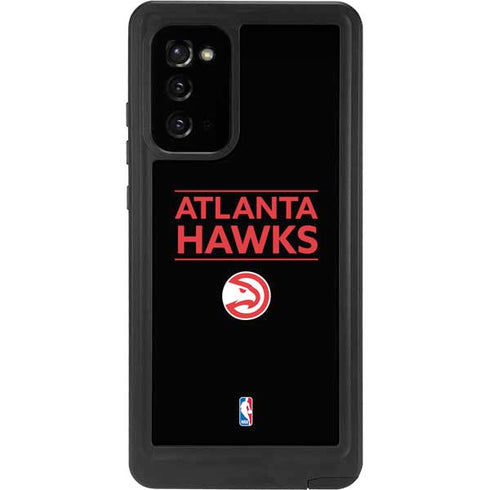 NBA Atlanta Hawks Standard - Black Galaxy Note20 5G Waterproof Case