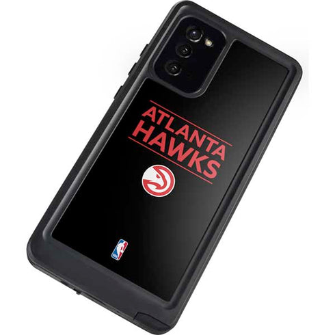 NBA Atlanta Hawks Standard - Black Galaxy Note20 5G Waterproof Case