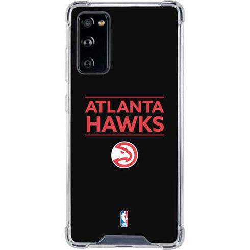 NBA Atlanta Hawks Standard - Black Galaxy S20 FE Clear Case