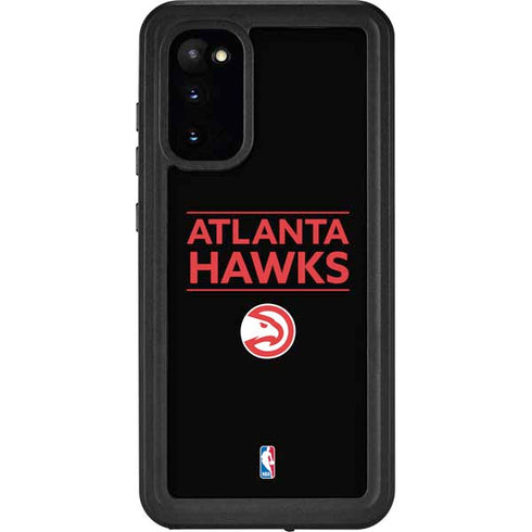 NBA Atlanta Hawks Standard - Black Galaxy S20 Waterproof Case
