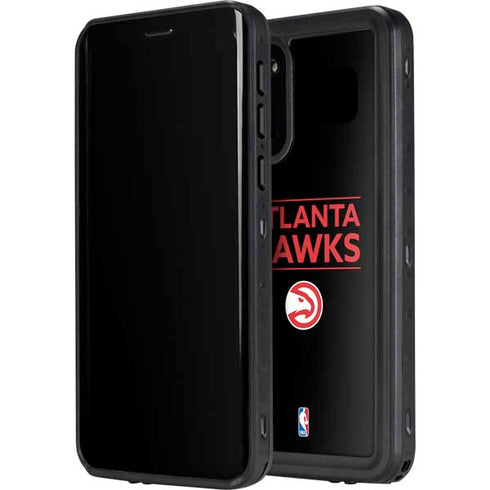 NBA Atlanta Hawks Standard - Black Galaxy S20 Waterproof Case
