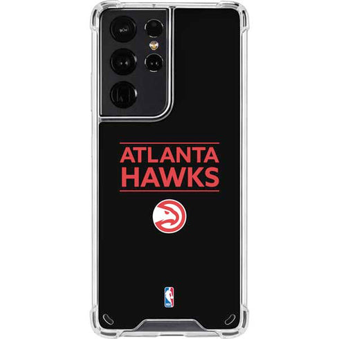 NBA Atlanta Hawks Standard - Black Galaxy S21 Ultra 5G Clear Case