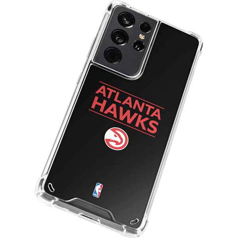 NBA Atlanta Hawks Standard - Black Galaxy S21 Ultra 5G Clear Case