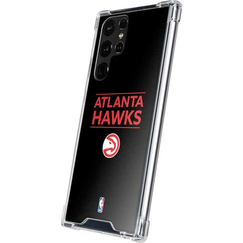 NBA Atlanta Hawks Standard - Black Galaxy S22 Ultra Clear Case
