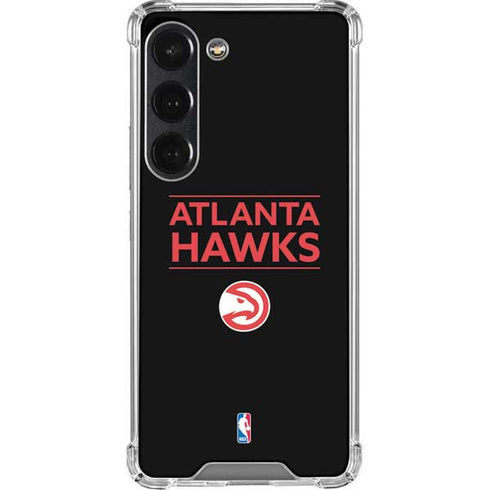 NBA Atlanta Hawks Standard - Black Galaxy S23 Clear Case