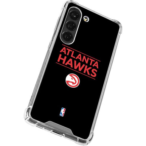NBA Atlanta Hawks Standard - Black Galaxy S23 Clear Case