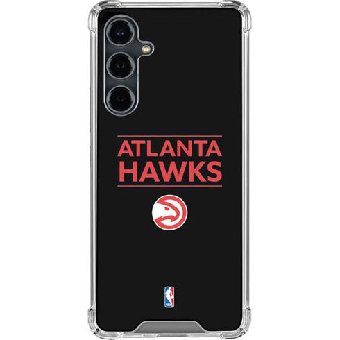 NBA Atlanta Hawks Standard - Black Galaxy S23 FE Clear Case