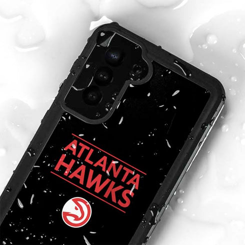 NBA Atlanta Hawks Standard - Black Galaxy S23 Waterproof Case