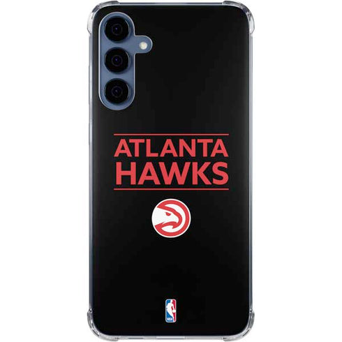 NBA Atlanta Hawks Standard - Black Galaxy S24 Clear Case
