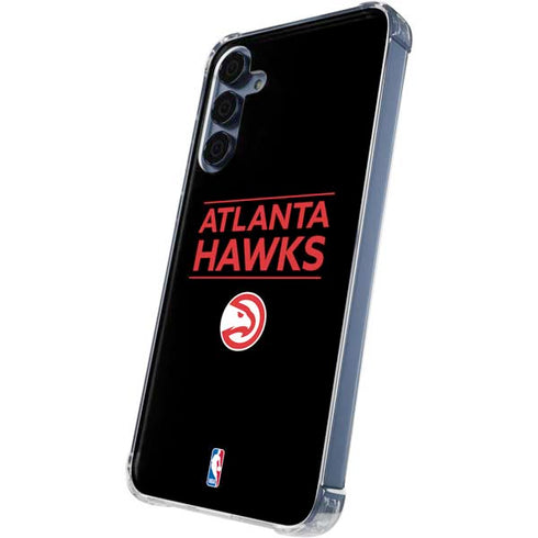 NBA Atlanta Hawks Standard - Black Galaxy S24 Clear Case
