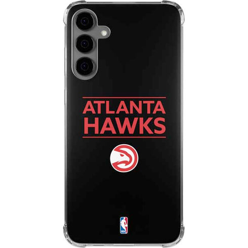 NBA Atlanta Hawks Standard - Black Galaxy S24 Plus Clear Case