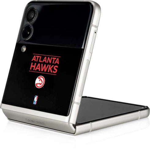 NBA Atlanta Hawks Standard - Black Galaxy Z Flip3 5G Skin