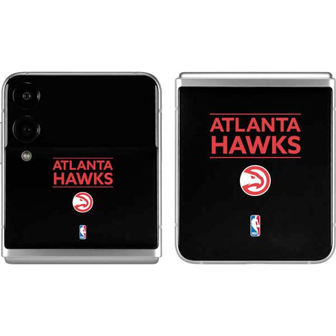 NBA Atlanta Hawks Standard - Black Galaxy Z Flip4 5G Skin