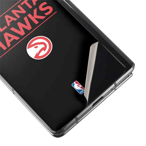 NBA Atlanta Hawks Standard - Black Galaxy Z Fold2 5G Skin