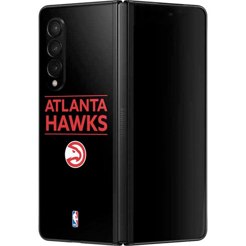 NBA Atlanta Hawks Standard - Black Galaxy Z Fold3 5G Skin