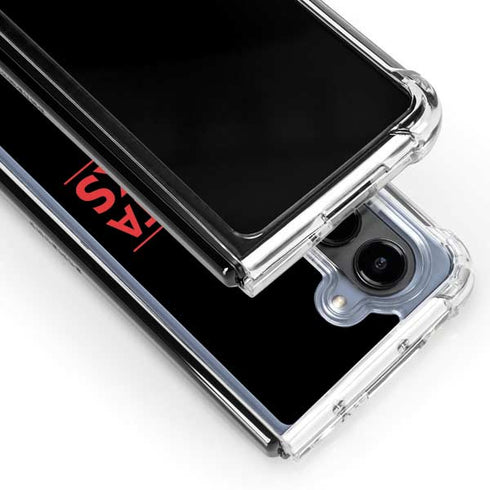 NBA Atlanta Hawks Standard - Black Galaxy Z Fold5 5G Clear Case