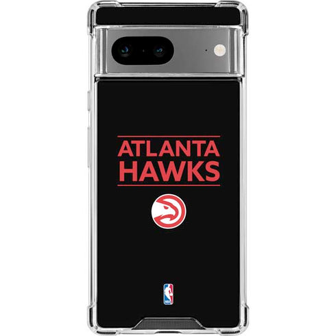 NBA Atlanta Hawks Standard - Black Google Pixel 8 Clear Case