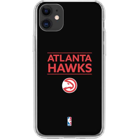 NBA Atlanta Hawks Standard - Black iPhone 11 Clear Case