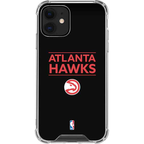 NBA Atlanta Hawks Standard - Black iPhone 12 Clear Case