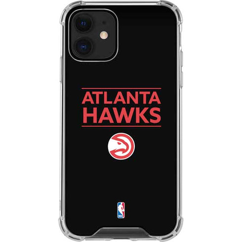 NBA Atlanta Hawks Standard - Black iPhone 12 Mini Clear Case