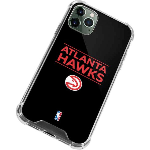 NBA Atlanta Hawks Standard - Black iPhone 12 Pro Clear Case