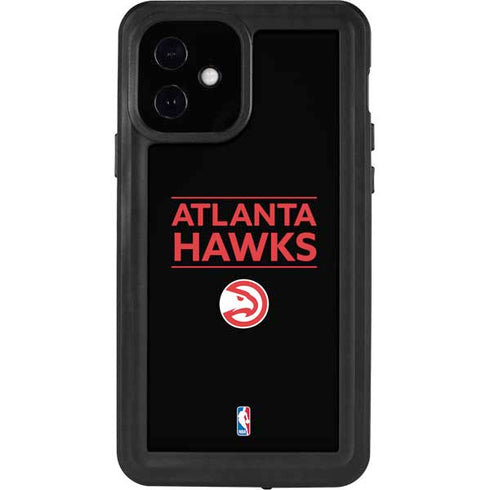 NBA Atlanta Hawks Standard - Black iPhone 12 Waterproof Case