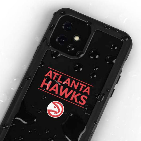 NBA Atlanta Hawks Standard - Black iPhone 12 Waterproof Case