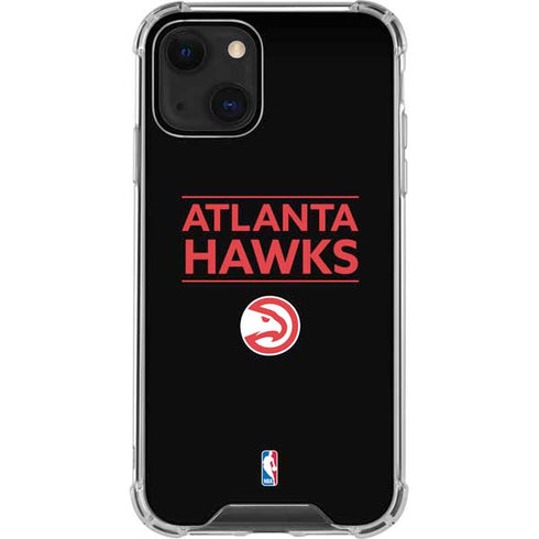 NBA Atlanta Hawks Standard - Black iPhone 13 Clear Case