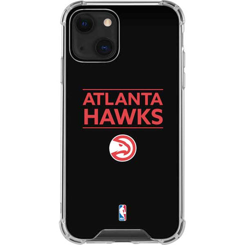 NBA Atlanta Hawks Standard - Black iPhone 15 Plus Clear Case